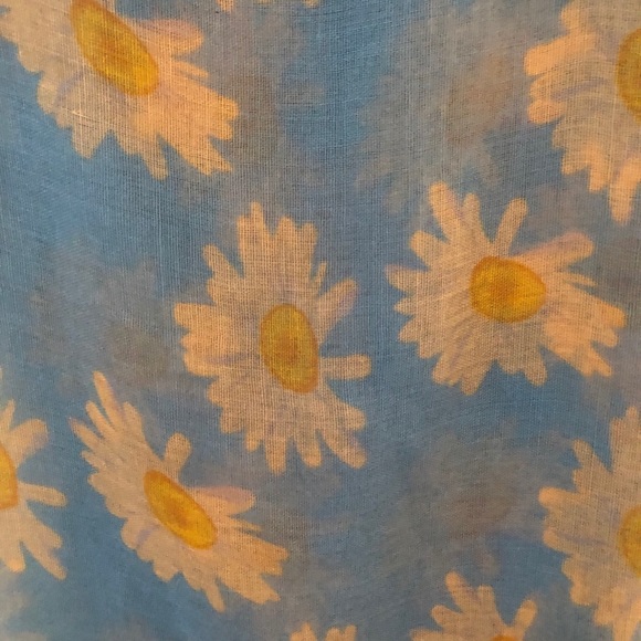 Thin Infinity Scarf Blue with White Daisy’s - Picture 3 of 3